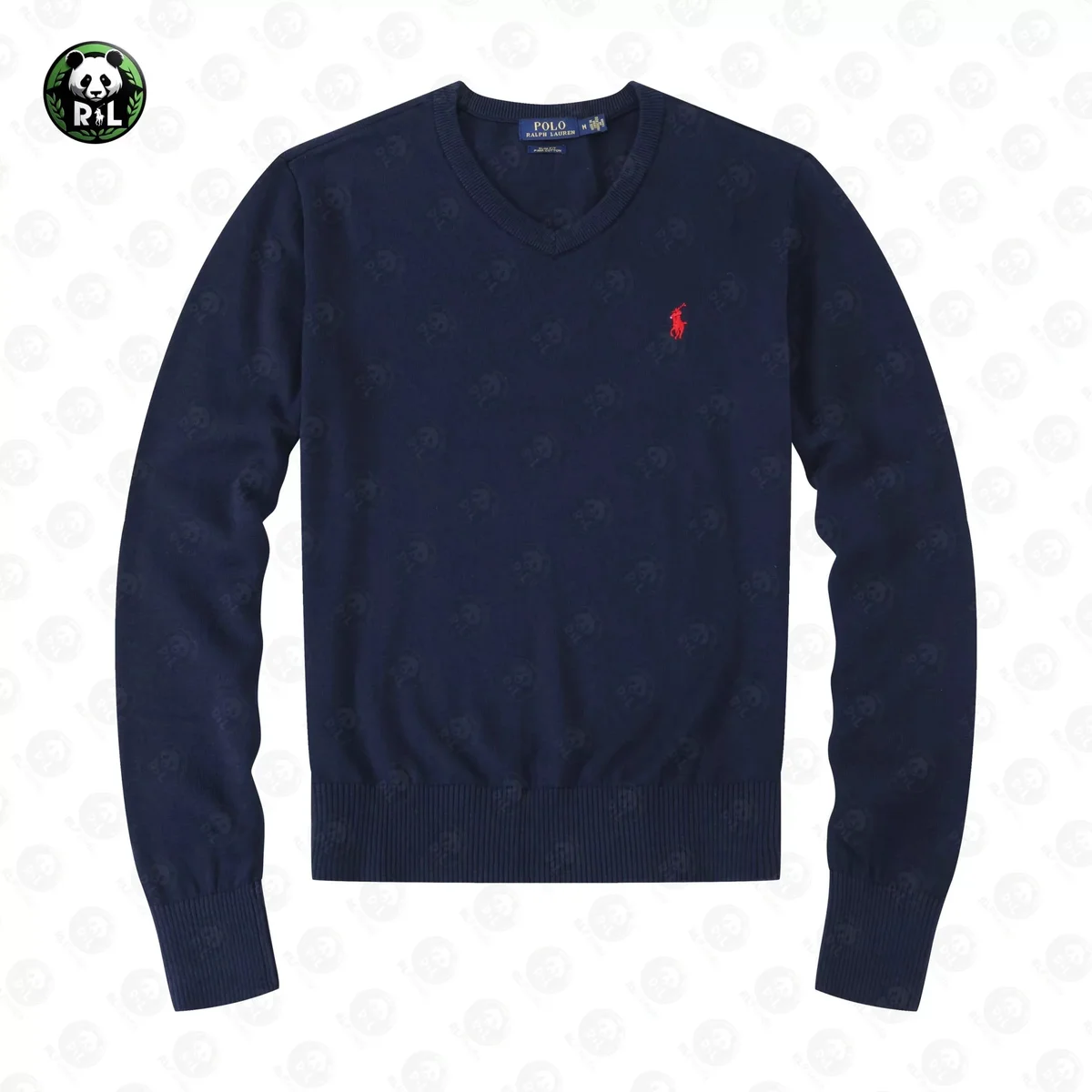 Polo Ralph Lauren Polo Ralph Lauren Classic Logo Navy V-Neck Sweater Navy - 1