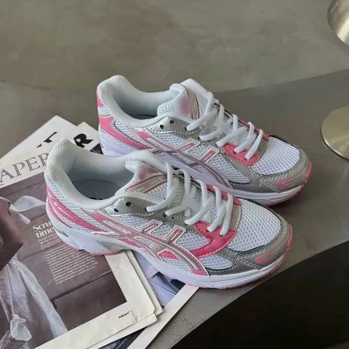 ASICS Asics Gel-Nimbus 24 Silver Pink Sneakers Silver - 1