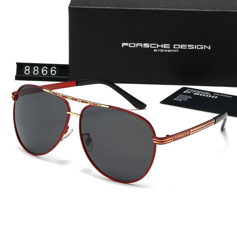 Porsche Design Porsche Design P-8000 Red Aviator Sunglasses Red - 1