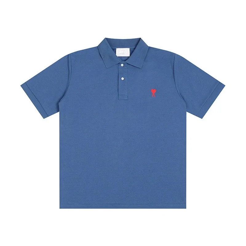 Ami Paris Ami Paris Classic Logo Polo Shirt Grey-118# Grey - 1