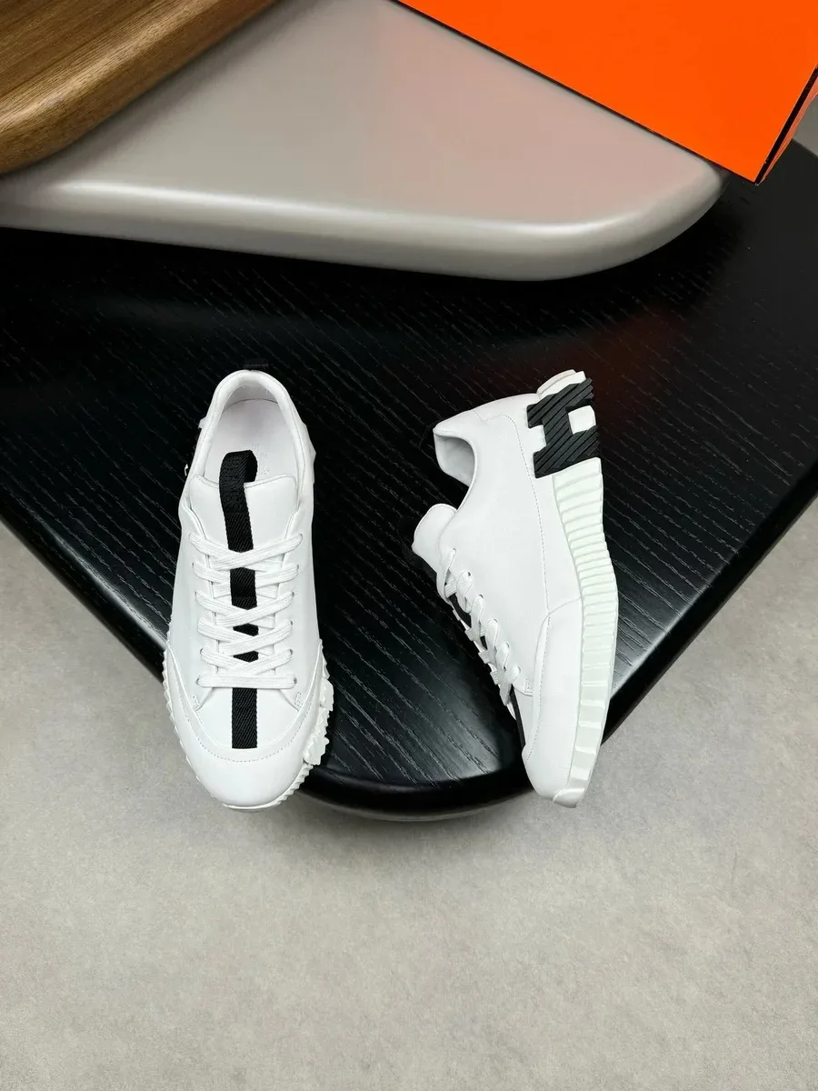 Hermès Hermès H White/Black Leather Sneakers White