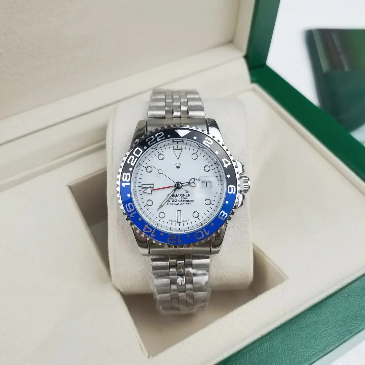 Rolex Rolex Submariner Blue & Black Bezel White Dial Men's Watch White