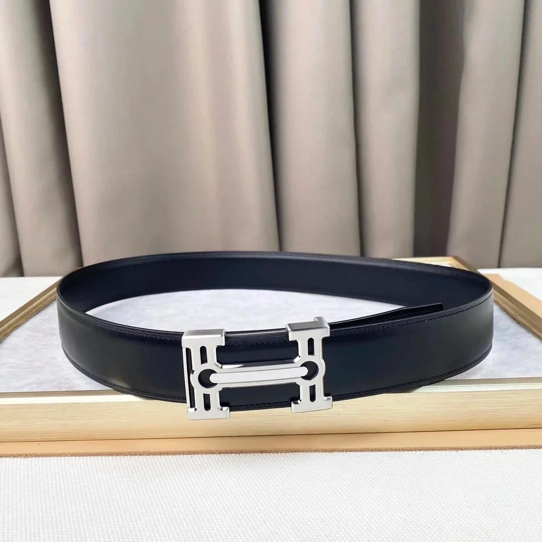 Hermès Hermès H Black/Silver Belt Black