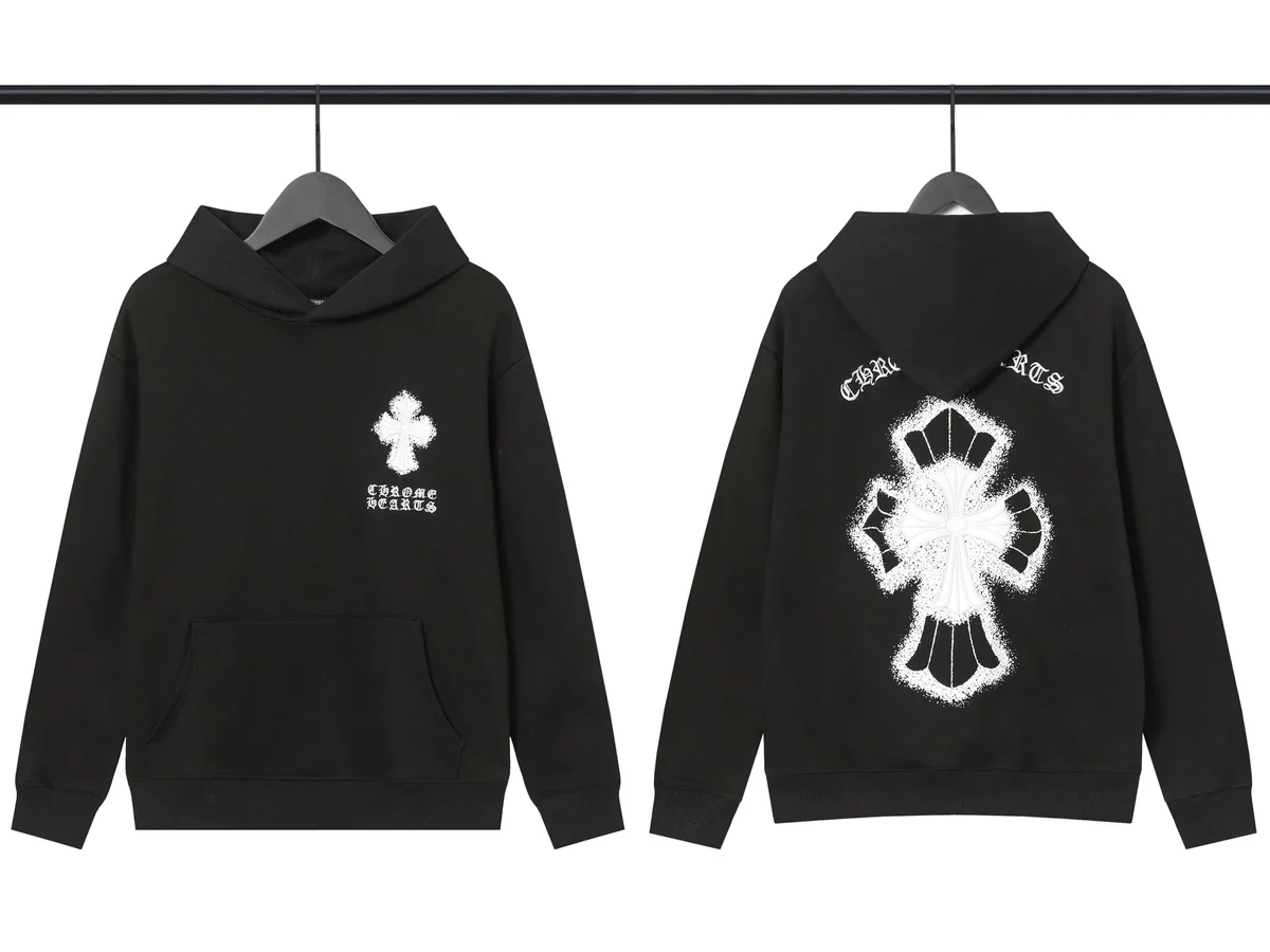 Chrome Hearts Chrome Hearts CH Cross Black Hoodie Black - 1