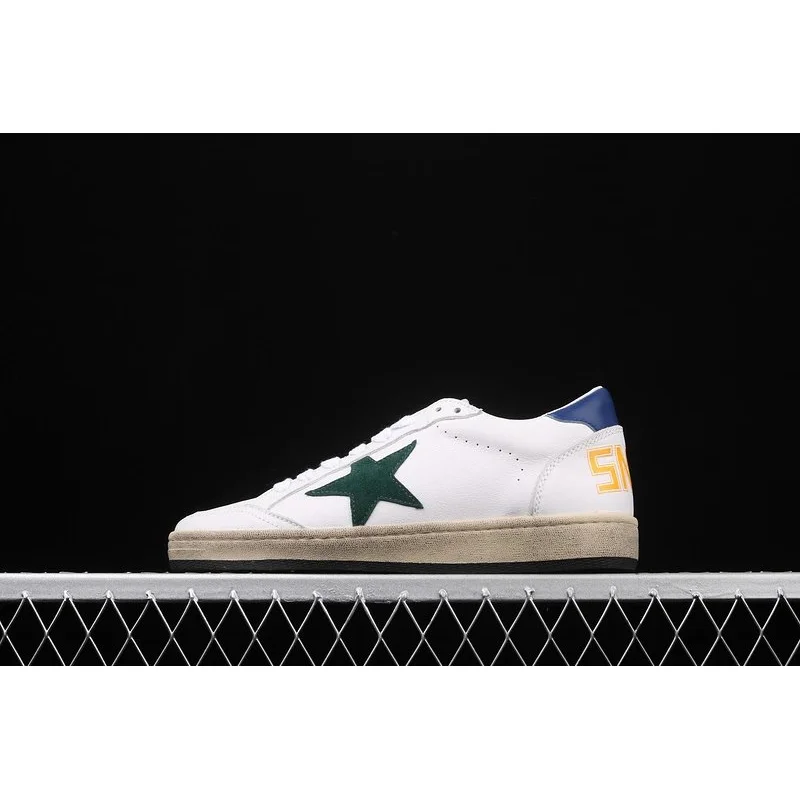 Other White Green Star Sneakers with Blue Tongue White - 1