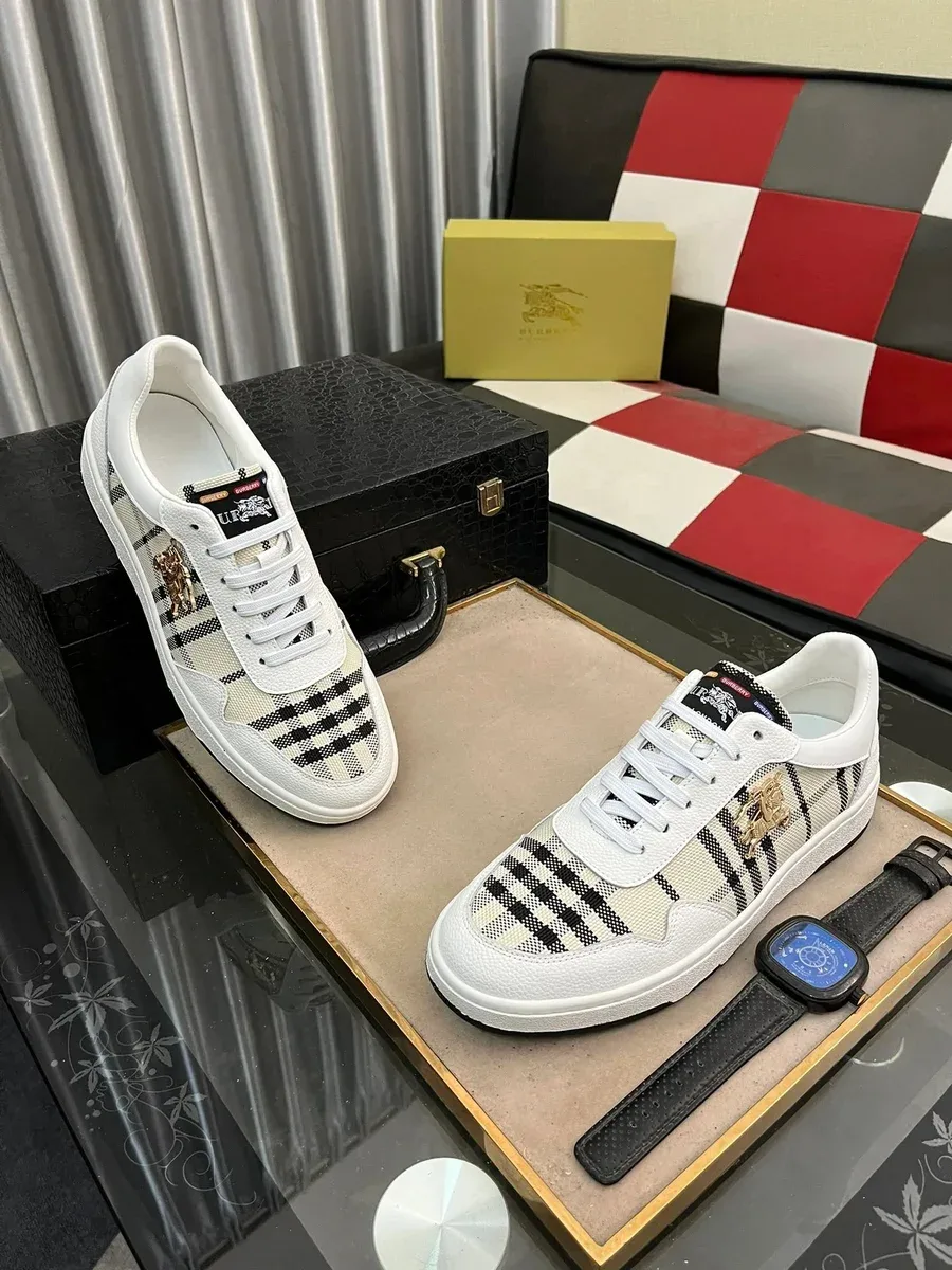 Burberry Burberry Classic Check White & Black Sneakers White - 1