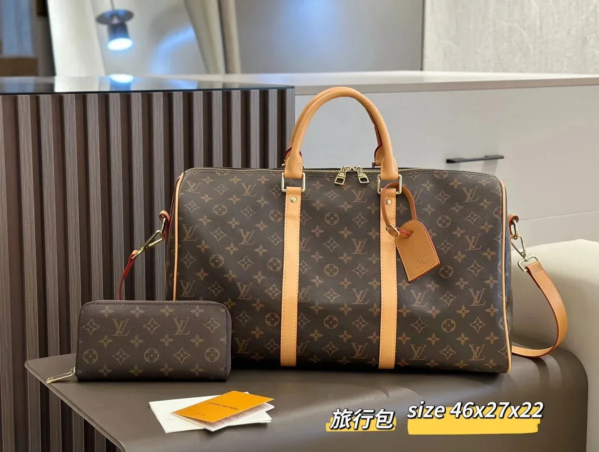 Louis Vuitton Louis Vuitton Keepall Travel Bag Set (Brown Monogram) Brown