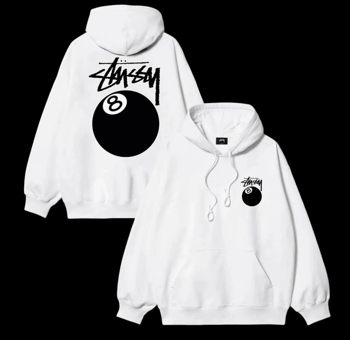 Stussy Stussy 8-Ball White Hoodie White - 1