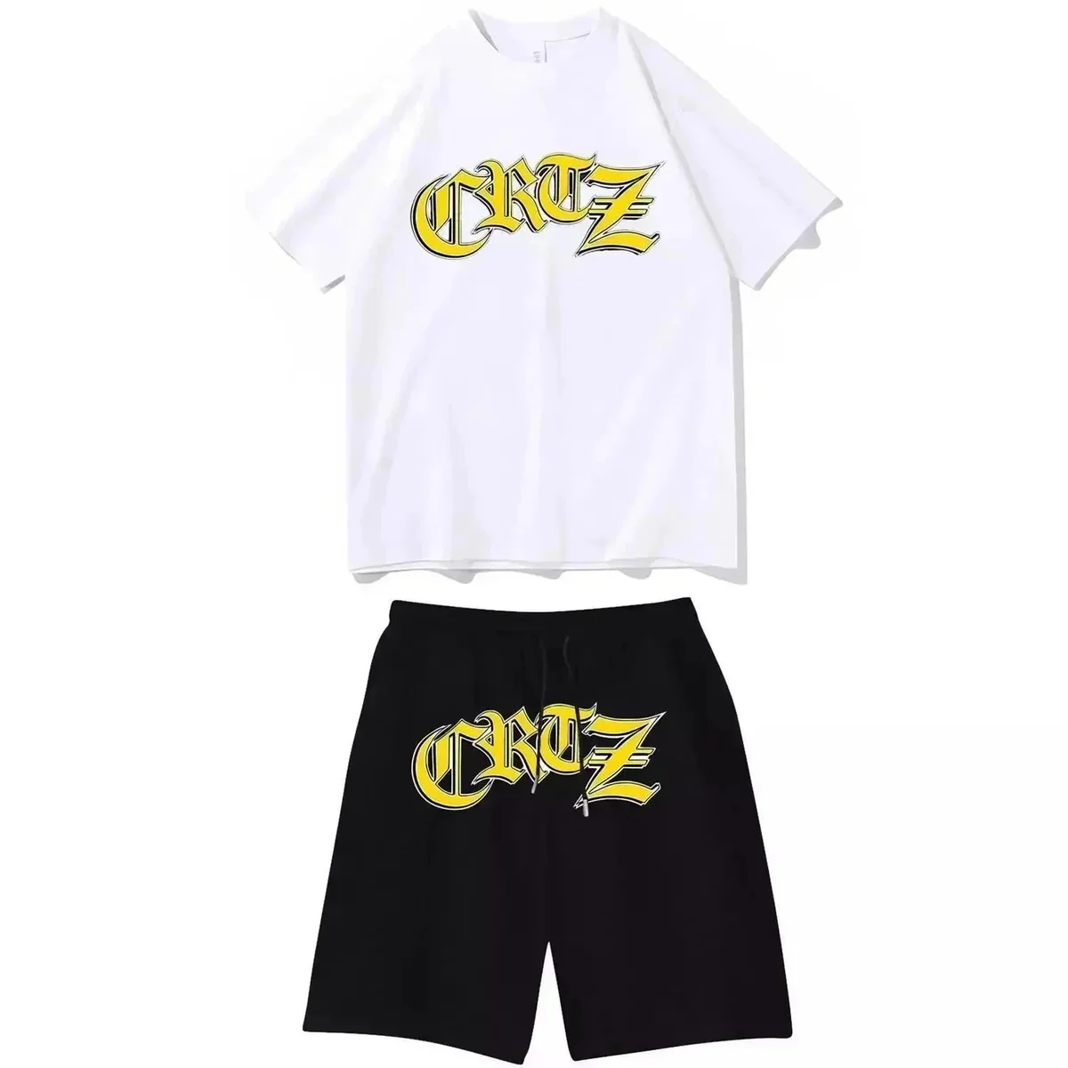 Other White CRUZ Logo T-Shirt & Black CRUZ Logo Shorts Set White - 1