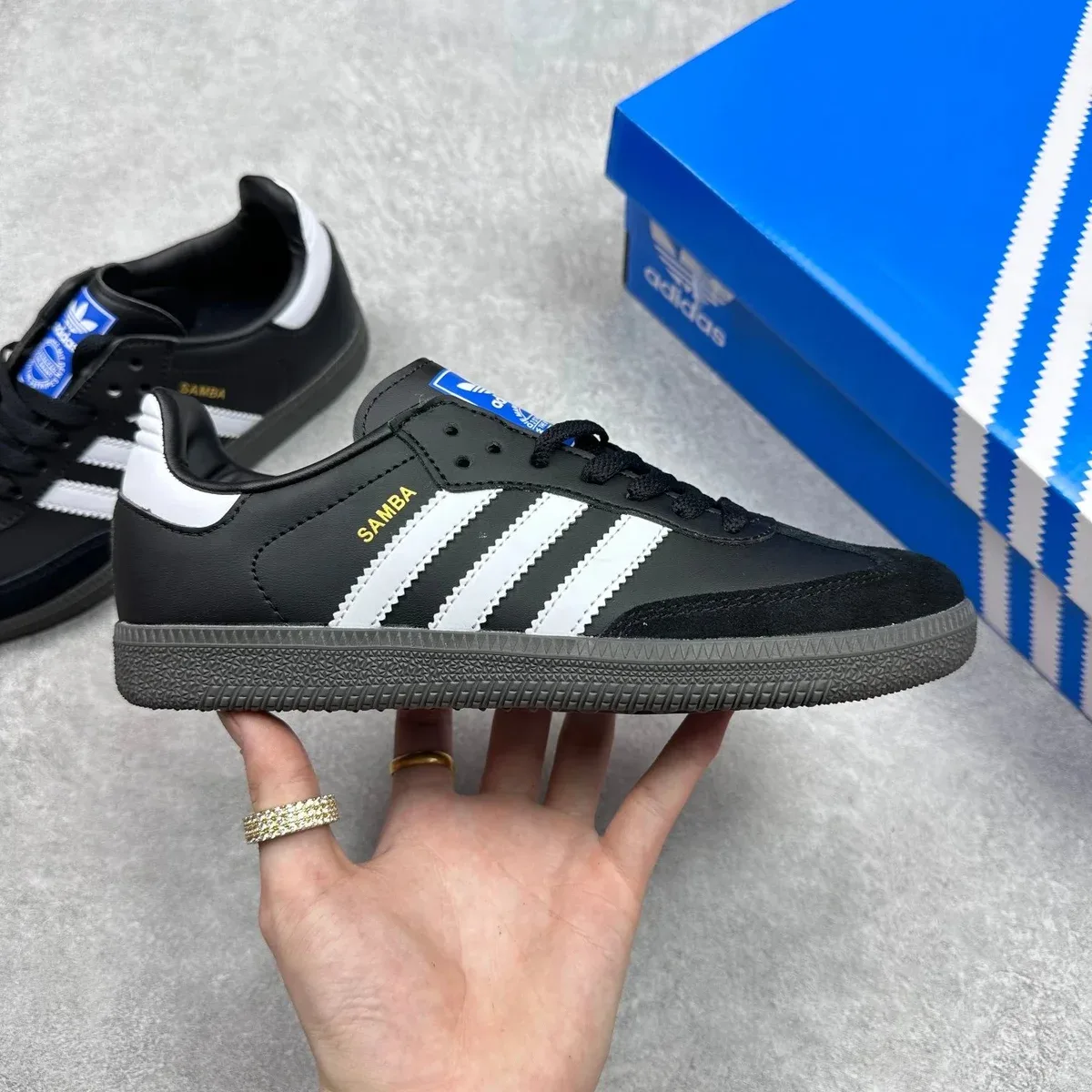 Adidas Adidas Samba Black/White/Grey Sneakers Black