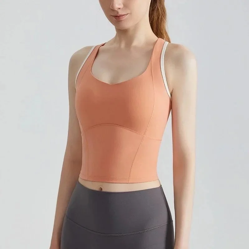 Other Sweet Tea Orange Crop Top Fitness Tank Orange - 1