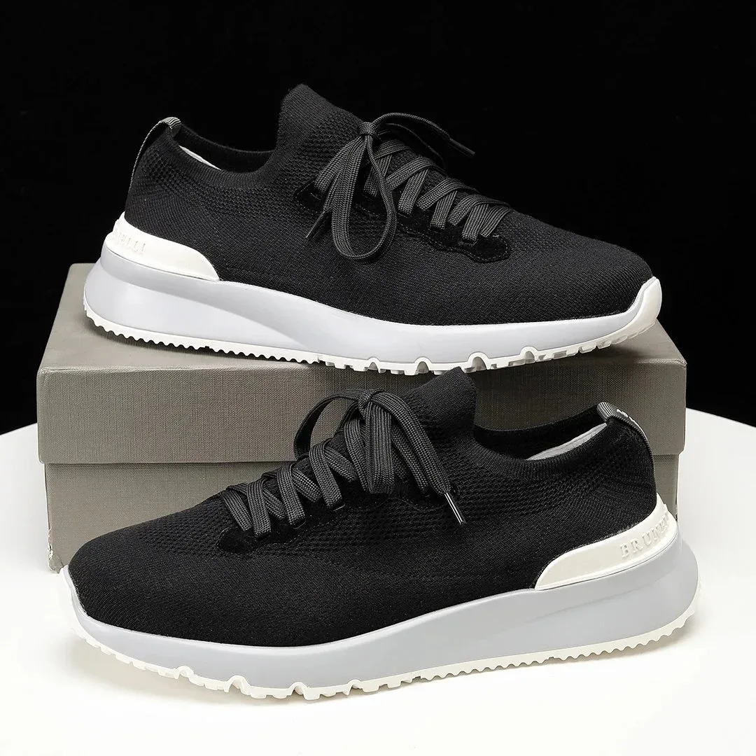 Other Unisex Black & White Mesh Sneakers Black - 1