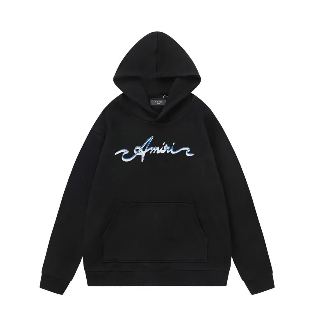 Amiri Amiri AMIRI Script Logo Black Hoodie Black - 1
