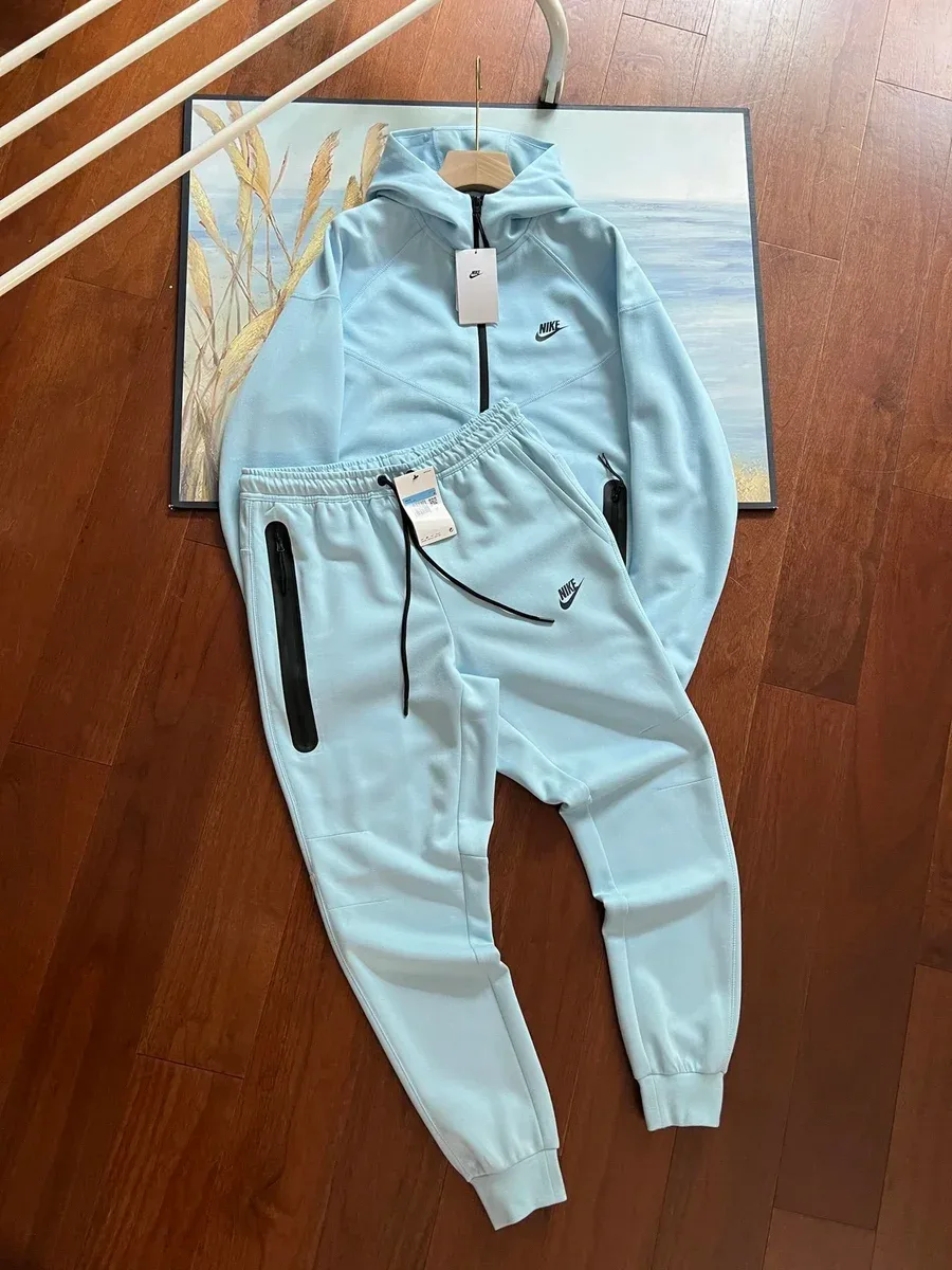 Nike Nike Tech Fleece Light Blue Tracksuit Set Blue - 1