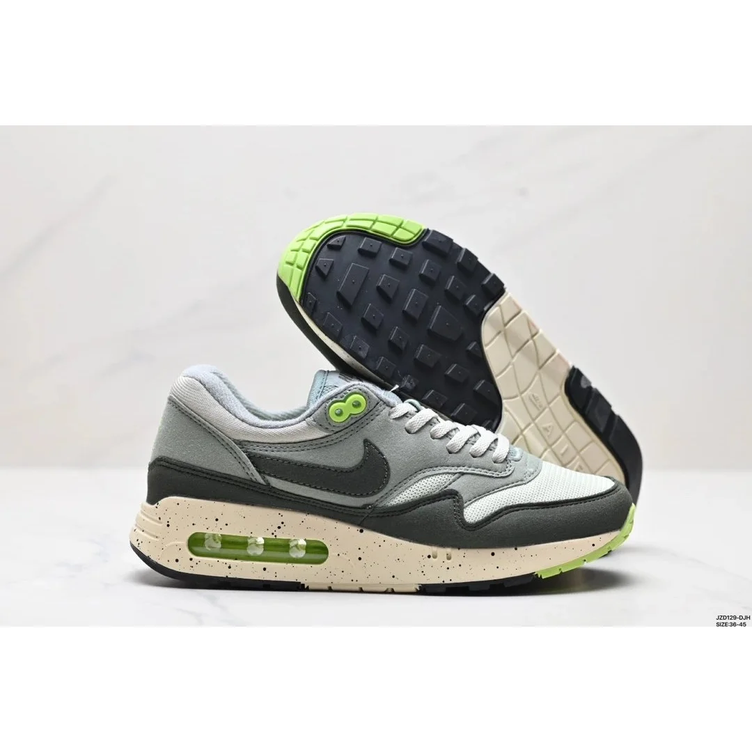 Nike Nike Air Max 1 Grey/Black/White/Neon Green 06 Sneakers Grey