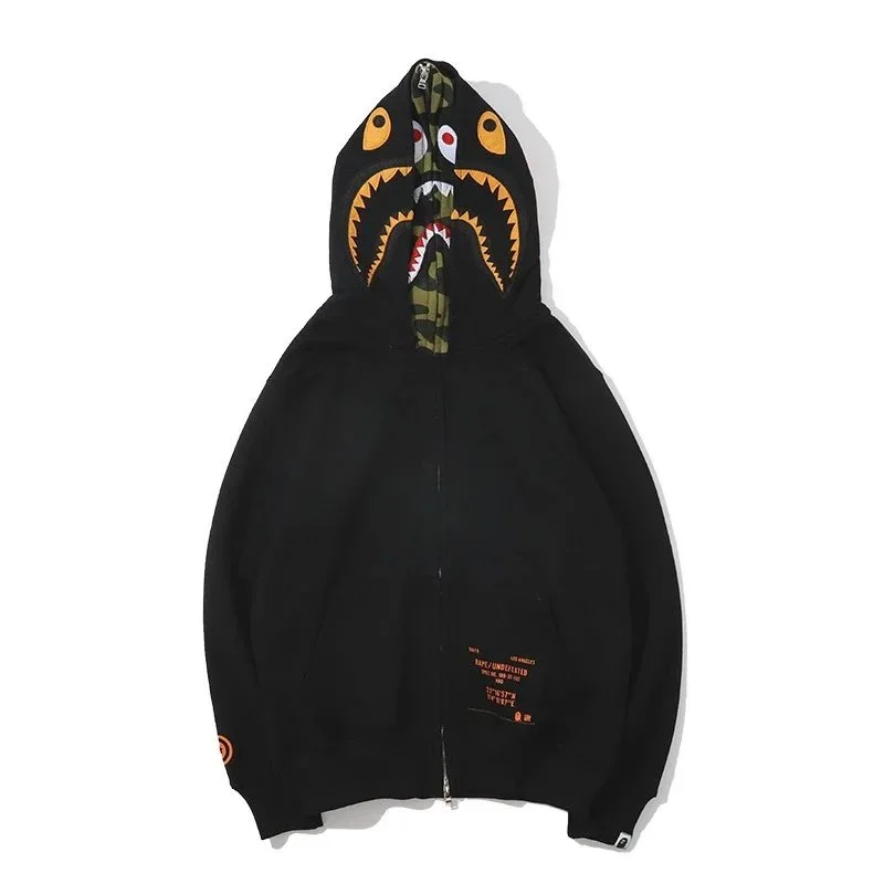 A Bathing Ape A Bathing Ape BAPE STA Shark Hoodie Black Black - 1