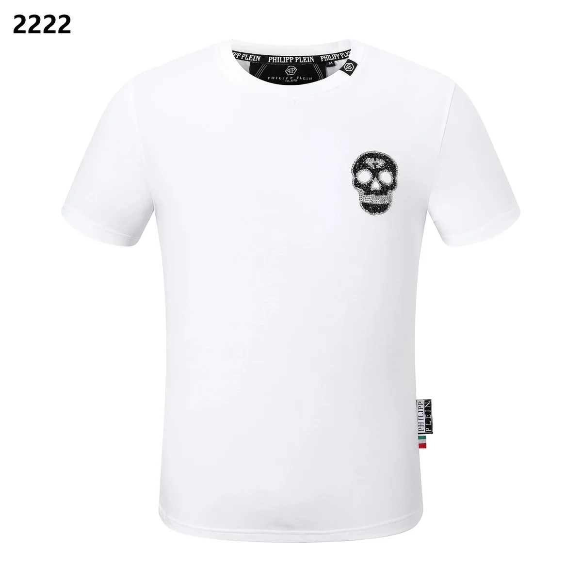 Philipp Plein Philipp Plein Skull Embellished White T-Shirt White - 1