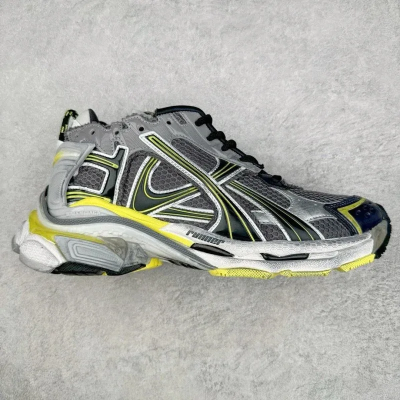 Balenciaga Balenciaga Runner Speed Trainer Black Grey Yellow Sneakers Grey - 1