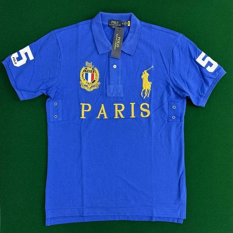 Polo Ralph Lauren Polo Ralph Lauren Paris彩蓝 Polo Shirt Blue - 1