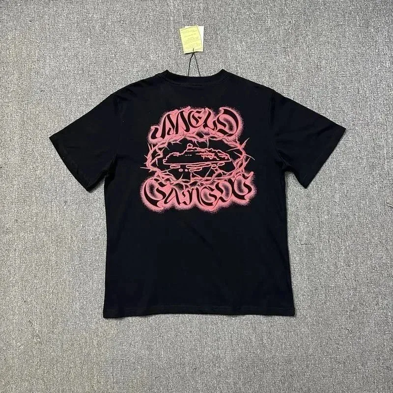 Other Black 'Angels Gang' Graphic T-Shirt SJ-38 Black - 1
