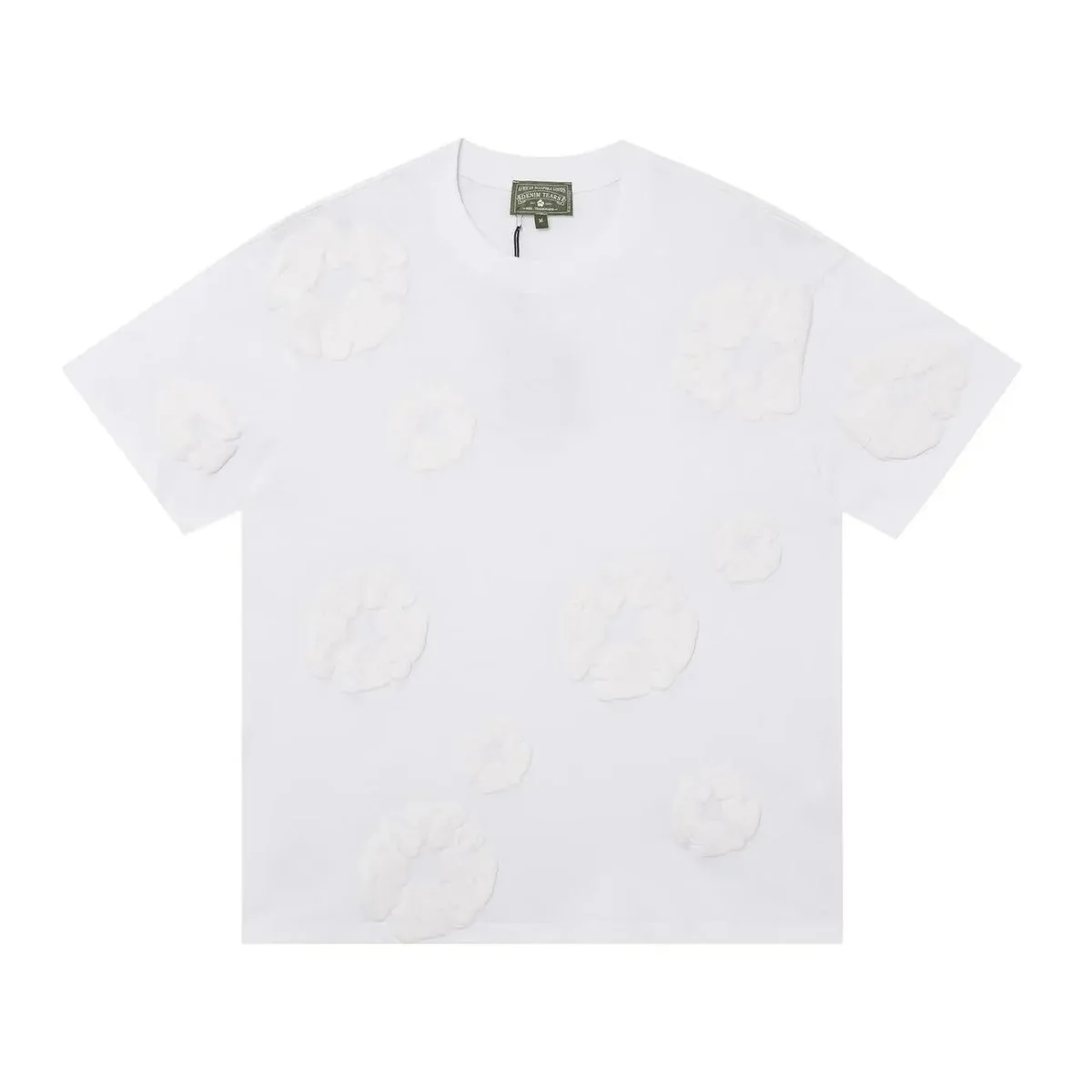 Other White Floral Embroidered Oversized T-Shirt White - 1