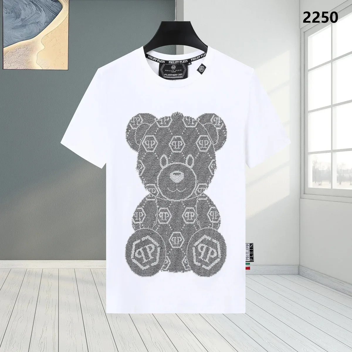 Philipp Plein Philipp Plein Bear Graphic T-Shirt White White - 1
