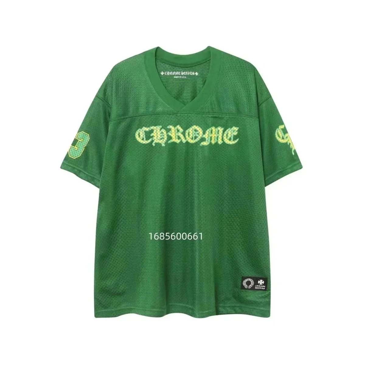 Chrome Hearts Chrome Hearts Green Mesh Football Jersey Green