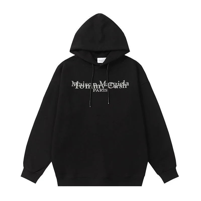 Maison Margiela Maison Margiela Black Logo Hoodie Black