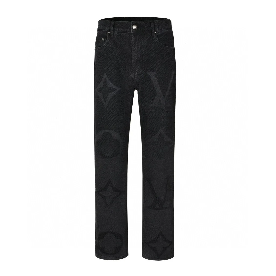 Louis Vuitton Louis Vuitton Monogram Dark Embossed Jeans Black