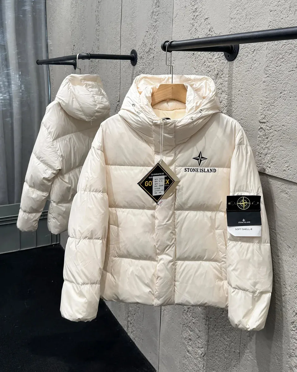 Stone Island Stone Island 68-15 White Puffer Jacket White