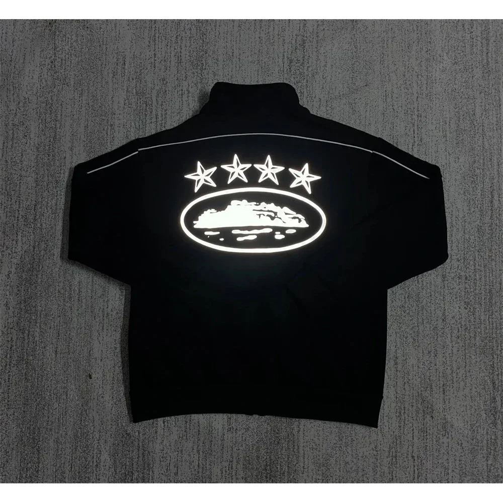 Other Black Reflective Track Jacket with Star Logo Black - 1