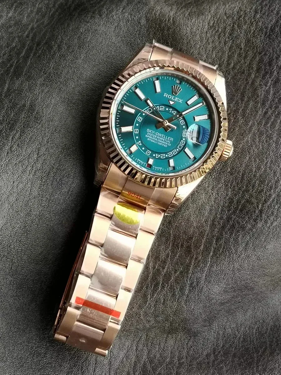 Rolex Rolex Sky-Dweller Turquoise Dial Rose Gold Watch Blue