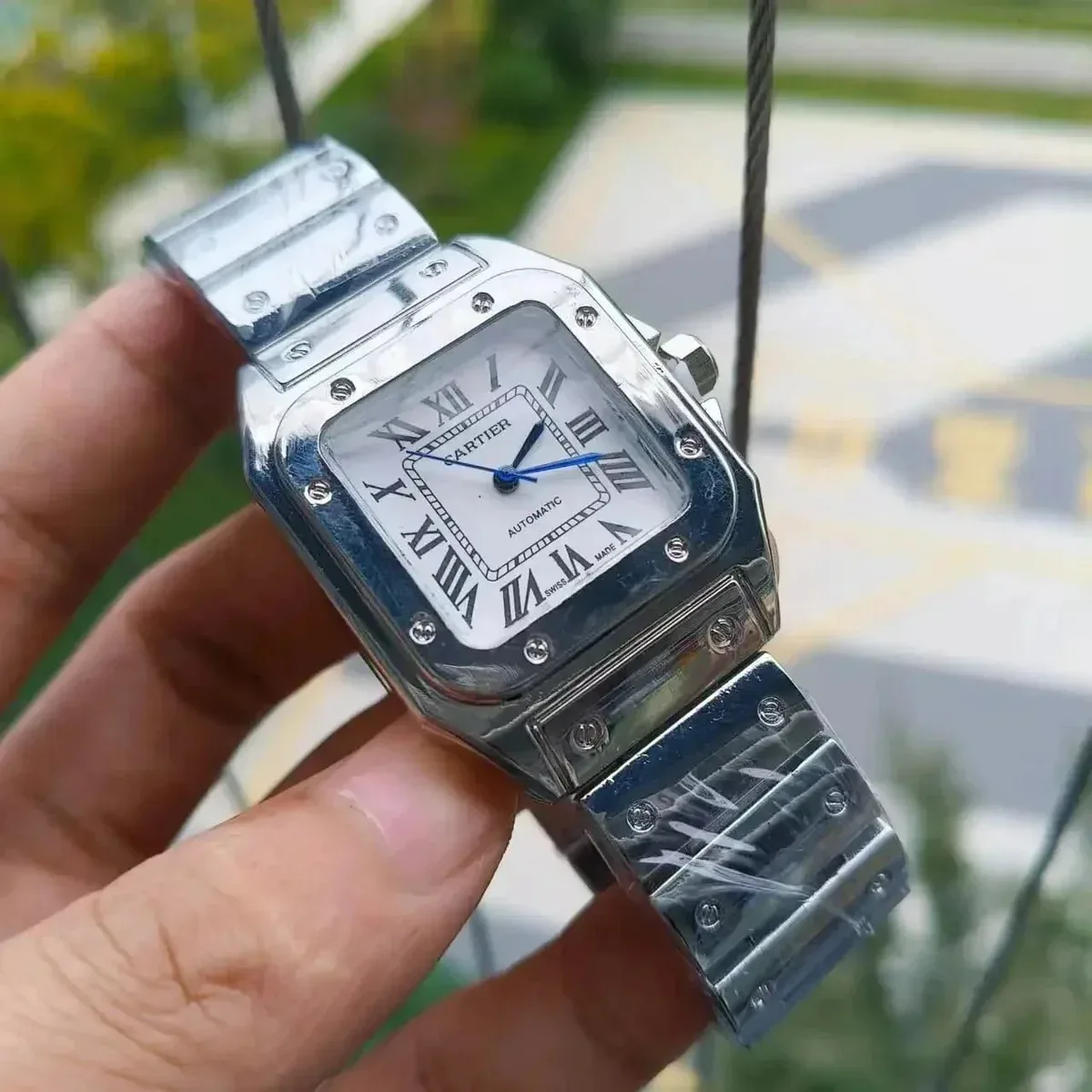 Cartier Cartier Santos-Dumont Silver Automatic Watch Silver - 1