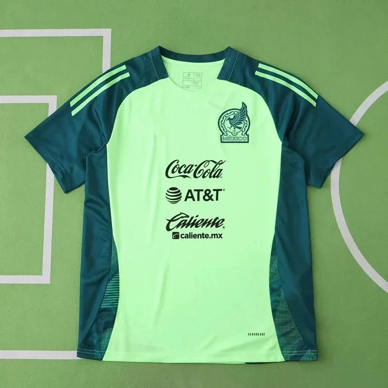 Adidas Adidas Classic Football Mexico Away Jersey Lime Green Green - 1