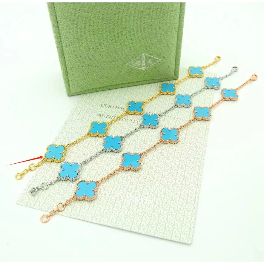 Van Cleef & Arpels Van Cleef & Arpels Alhambra Blue Enamel/Gold Bracelet Blue