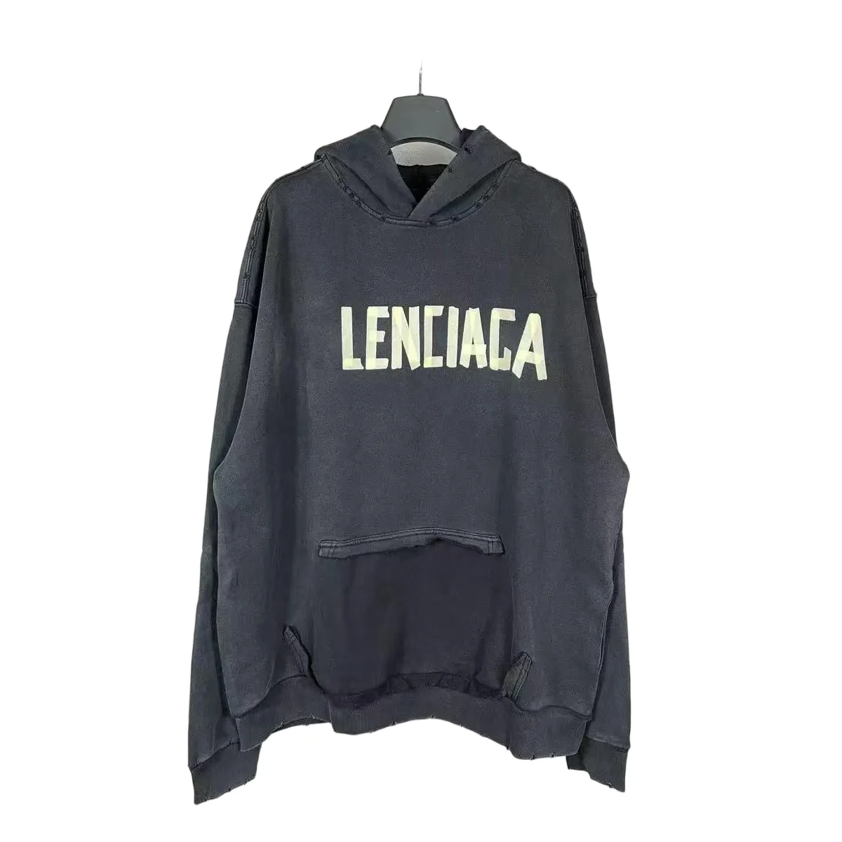 Balenciaga Balenciaga Washed Black Hoodie Black