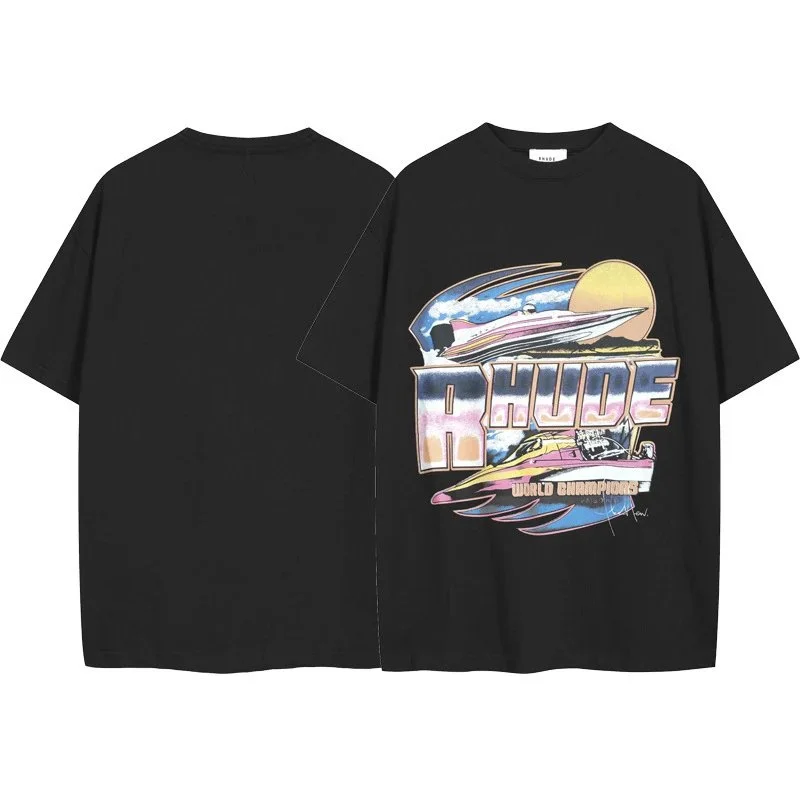 Rhude Rhude World Champions Black T-Shirt Black - 1