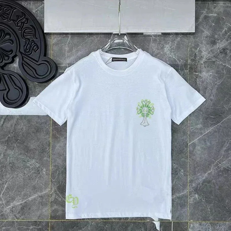 Chrome Hearts Chrome Hearts CH Cross White Green Embroidered T-Shirt White - 1