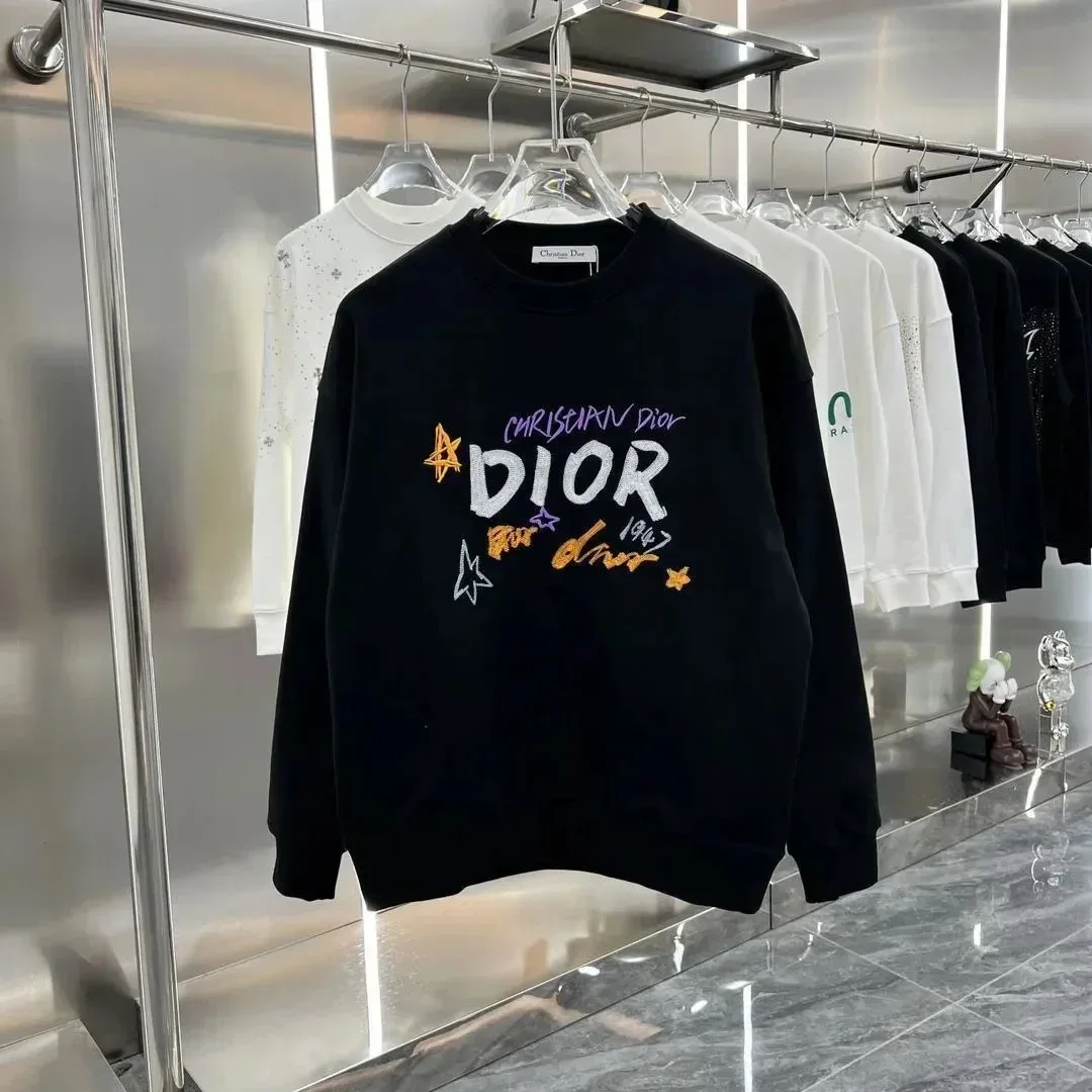 Dior Dior Black Embroidered Graphic Sweatshirt Black - 1
