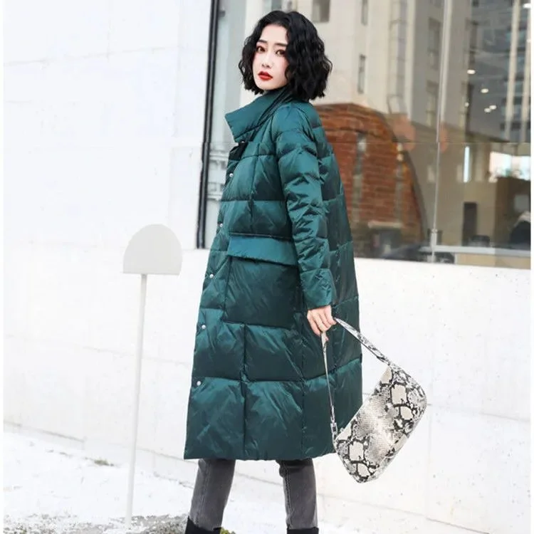 Other Marron Long Puffer Coat in Ink Green Green - 1