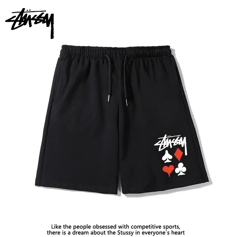 Stussy Stussy Stüssy Poker Print Black Shorts Black - 1