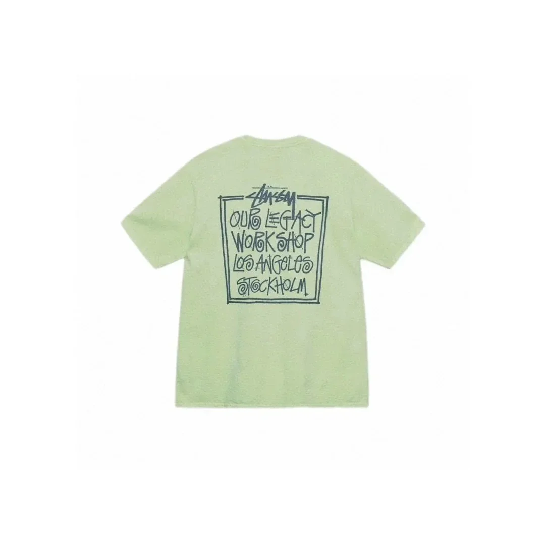 Stussy Stussy Our Legacy Workshop T-Shirt Light Green T-Shirts Green - 1