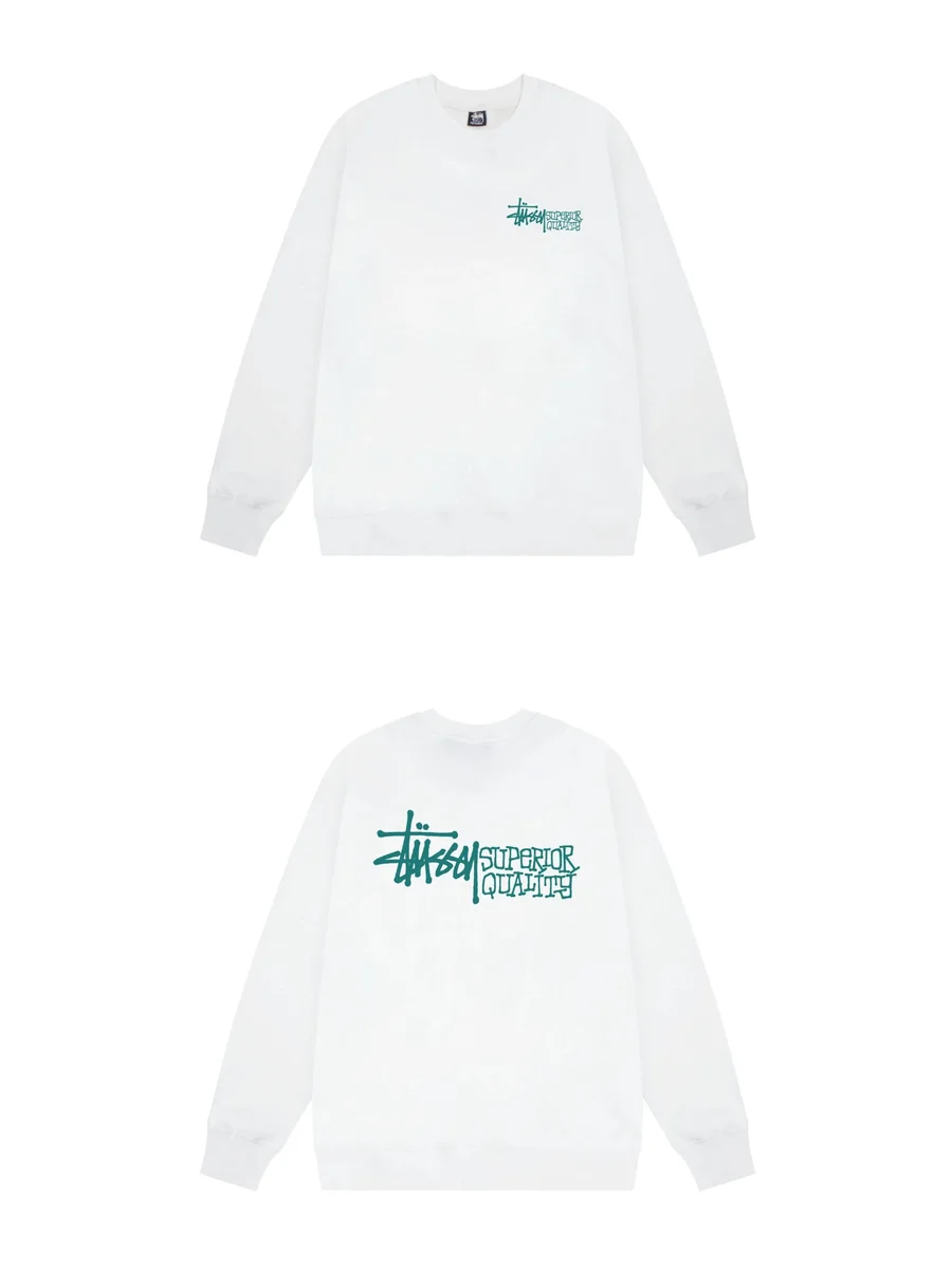 Stussy Stussy Superior Quality White Crewneck Sweatshirt White - 1