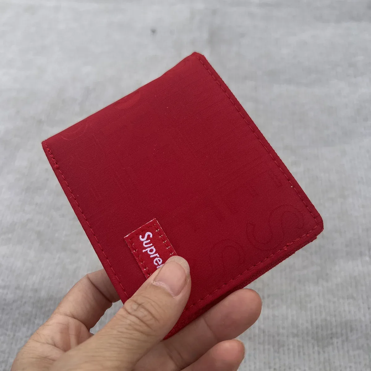Supreme Supreme Red Full Embroidery Short Wallet Red