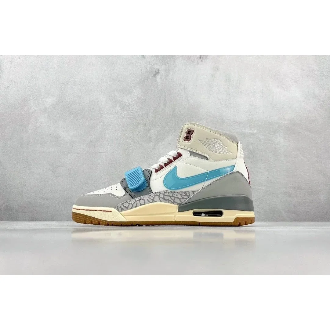 Nike Nike Air Jordan Legacy 31 Sail/Blue Grey High Top Sneakers Blue - 1