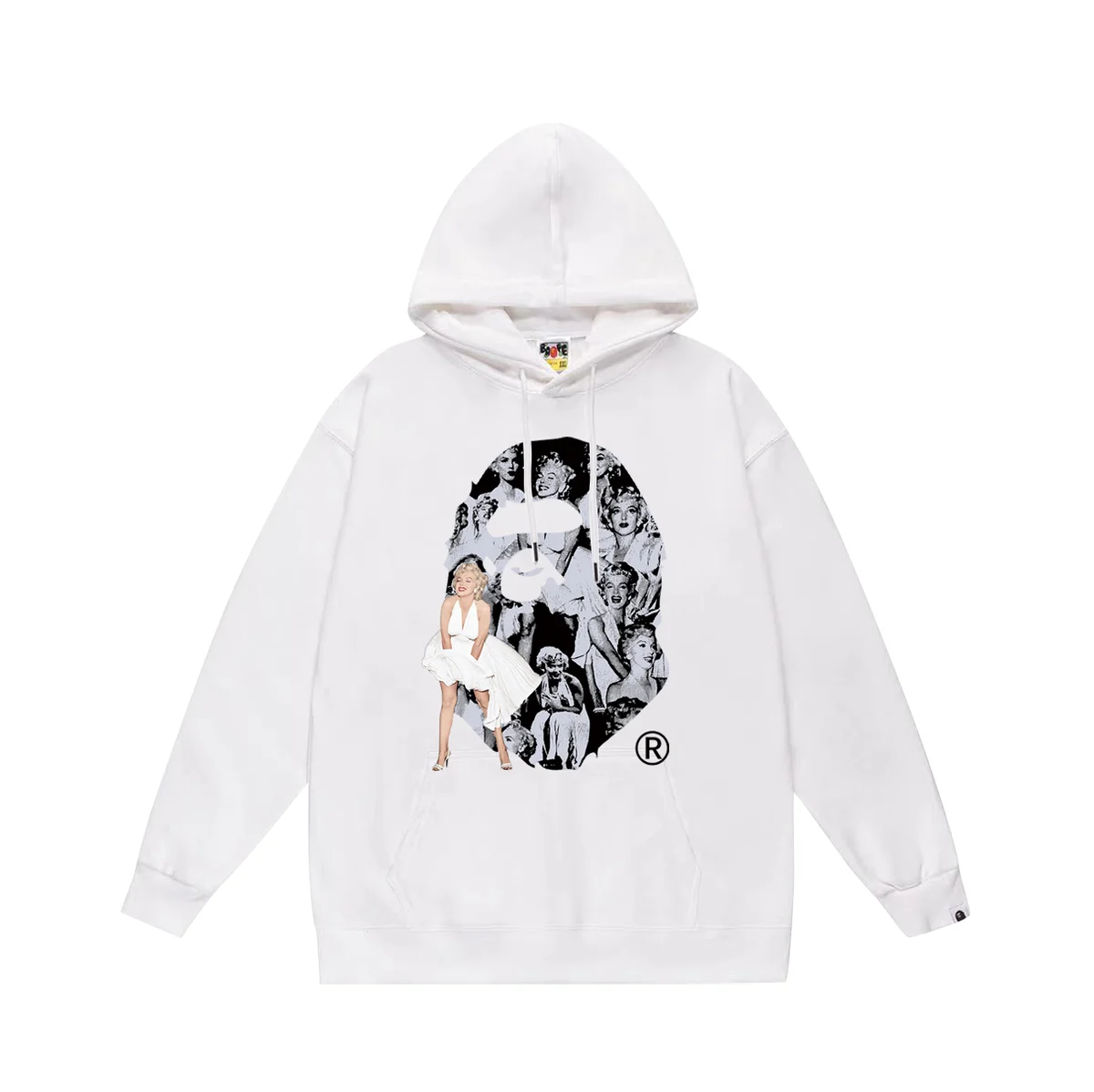 A Bathing Ape BAPE Marilyn Monroe Collage White Hoodie White - 1