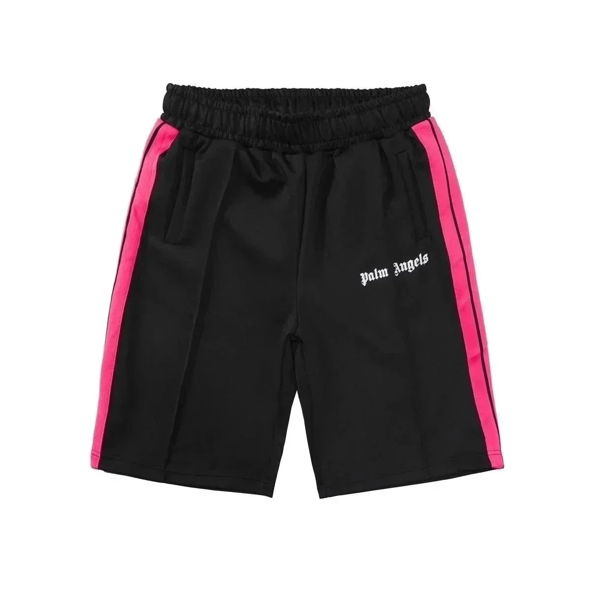 Palm Angels Palm Angels Track Shorts Black with Pink Stripes Black - 1