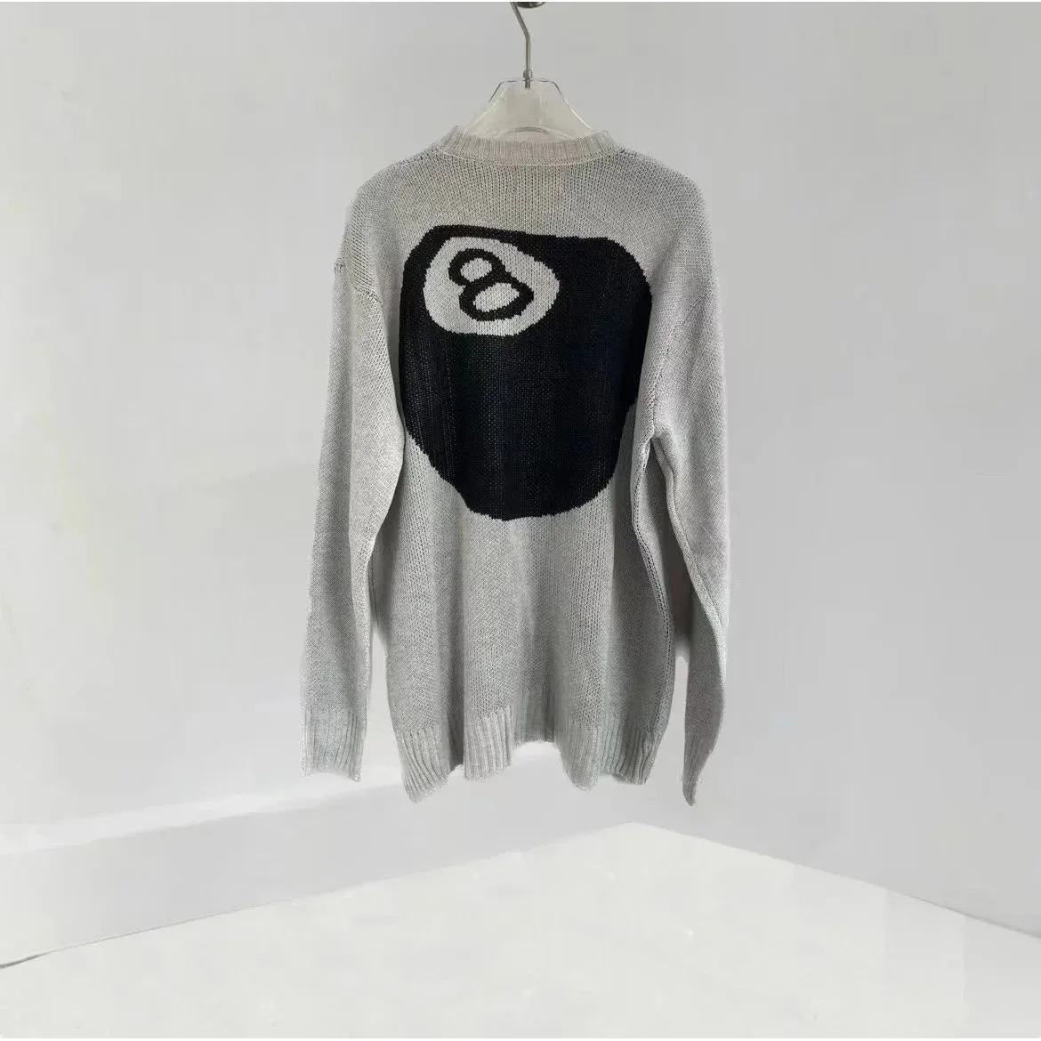 Other Grey 8-Ball Knit Sweater - Hoodies & Sweatshirts Grey - 1