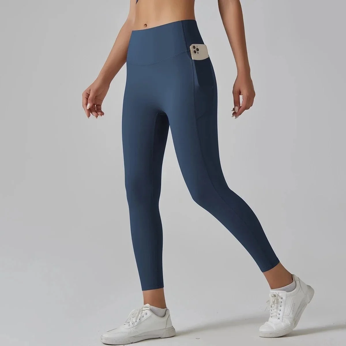 Other Navy Blue Pocket High-Waisted Leggings Navy - 1