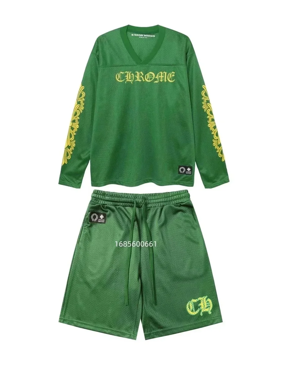 Chrome Hearts Chrome Hearts Floral Cross Green/Yellow Co-ord Set Green